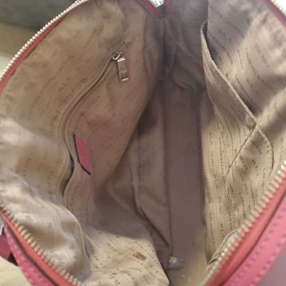 Lauren Ralph Lauren Pink Pebbled Leather Satchel – Chic Giftable Tote - Picture 9 of 10